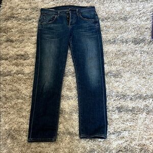 Citizens Of Humanity Blue Boyfriend Jeans with Vintage Wash